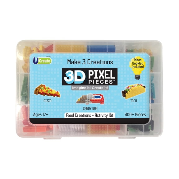Ucreate 3D Pixel Pieces Food Creations Craft Kit, 400+ Pieces