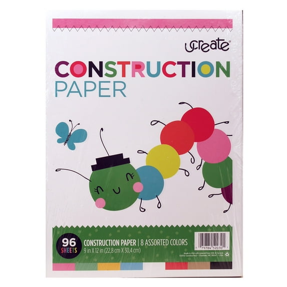 Ucreate 696 9 x 12 in. Construction Paper Set - Assorted Color
