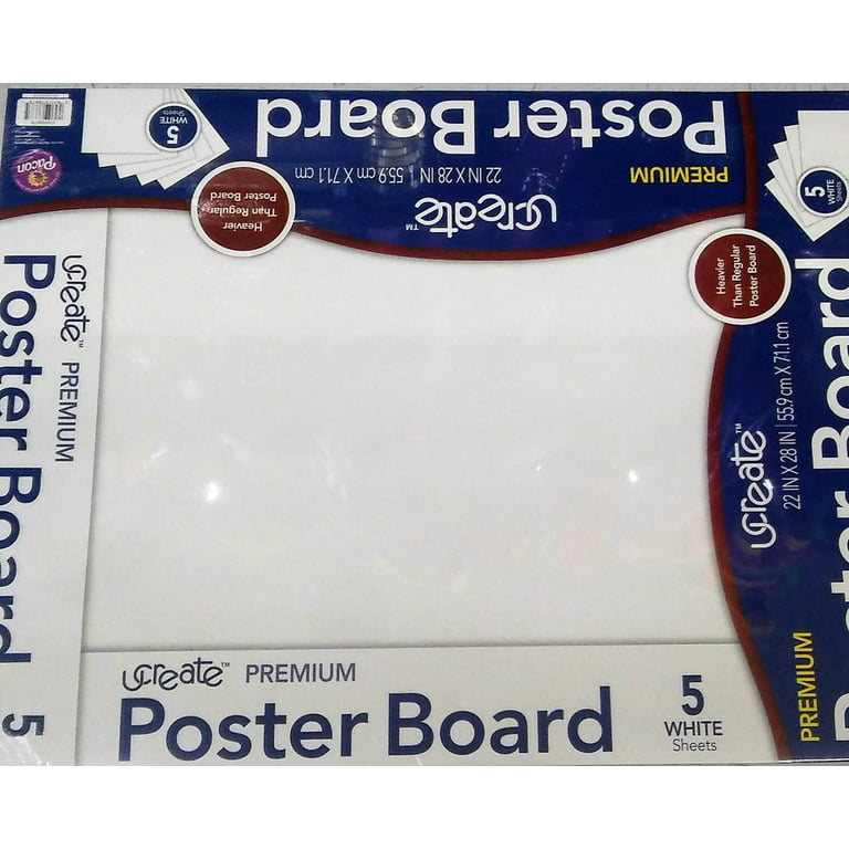 Ucreate Poster Board, White, 22 X 28, 10 Sheets Per Pack, 3 Packs : Target