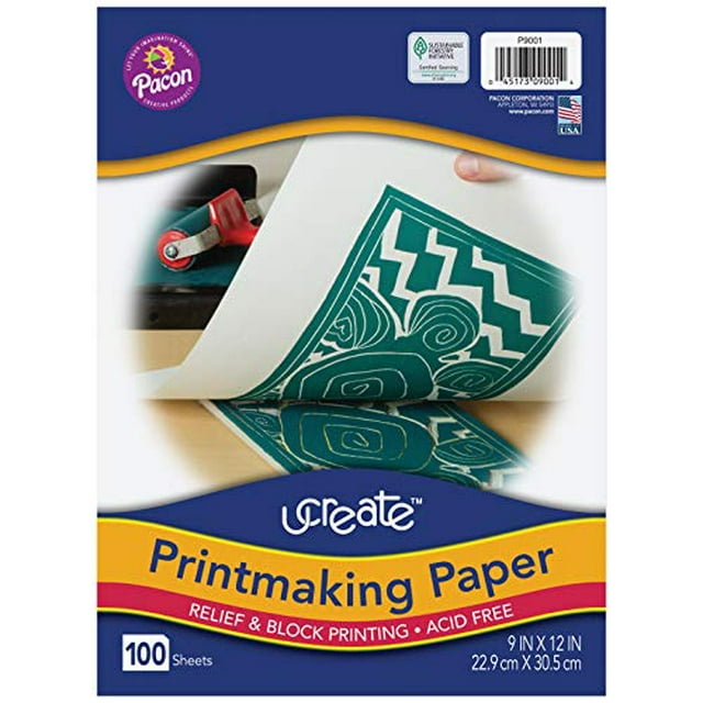 Ucreate Printmaking paper, 9x12, white, 100 sheets, P9001