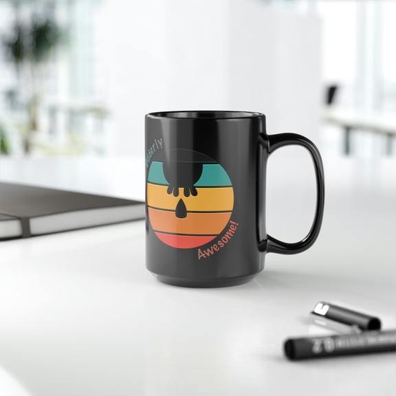 Udderly Awesome Black Mug, 15oz