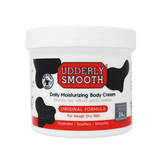 Udderly Smooth Body Cream Skin Moisturizer Original Formula for Rough Dry Skin, 10 Ounce