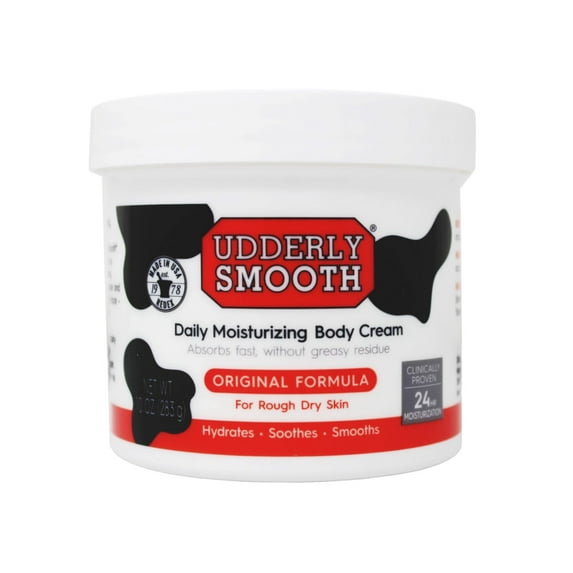 Udderly Smooth Body Cream Skin Moisturizer Original Formula for Rough Dry Skin, 10 Ounce