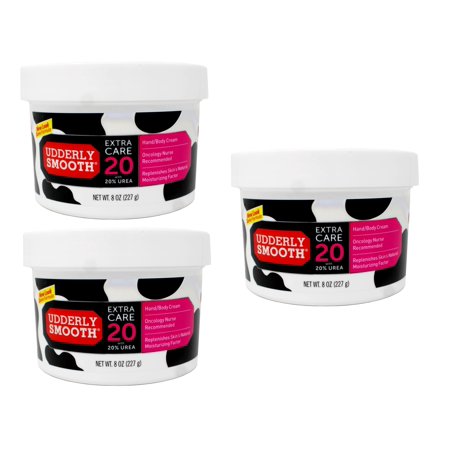 Udderly Smooth Extra Care 20 Replenishing Hand & Body Cream, 8 oz (3 Pack)