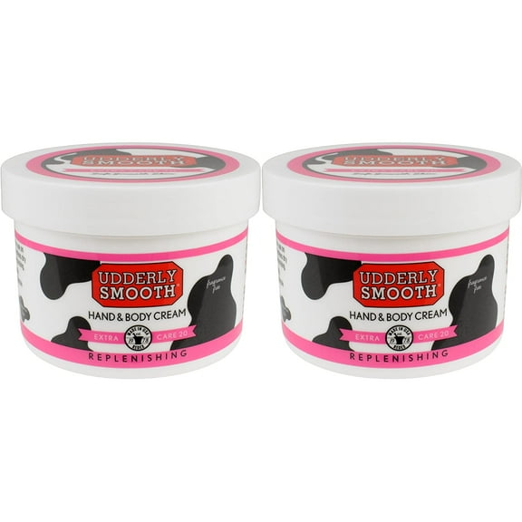 Udderly Smooth Extra Care Cream with 20% Urea for dry skin, Unscented, 8 Ounce, 2 Count