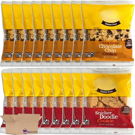 Udi's Gluten Free Chocolate Chip & Snickerdoodle Cookie Combo Pack   1.8 Ounce | Pack of 18