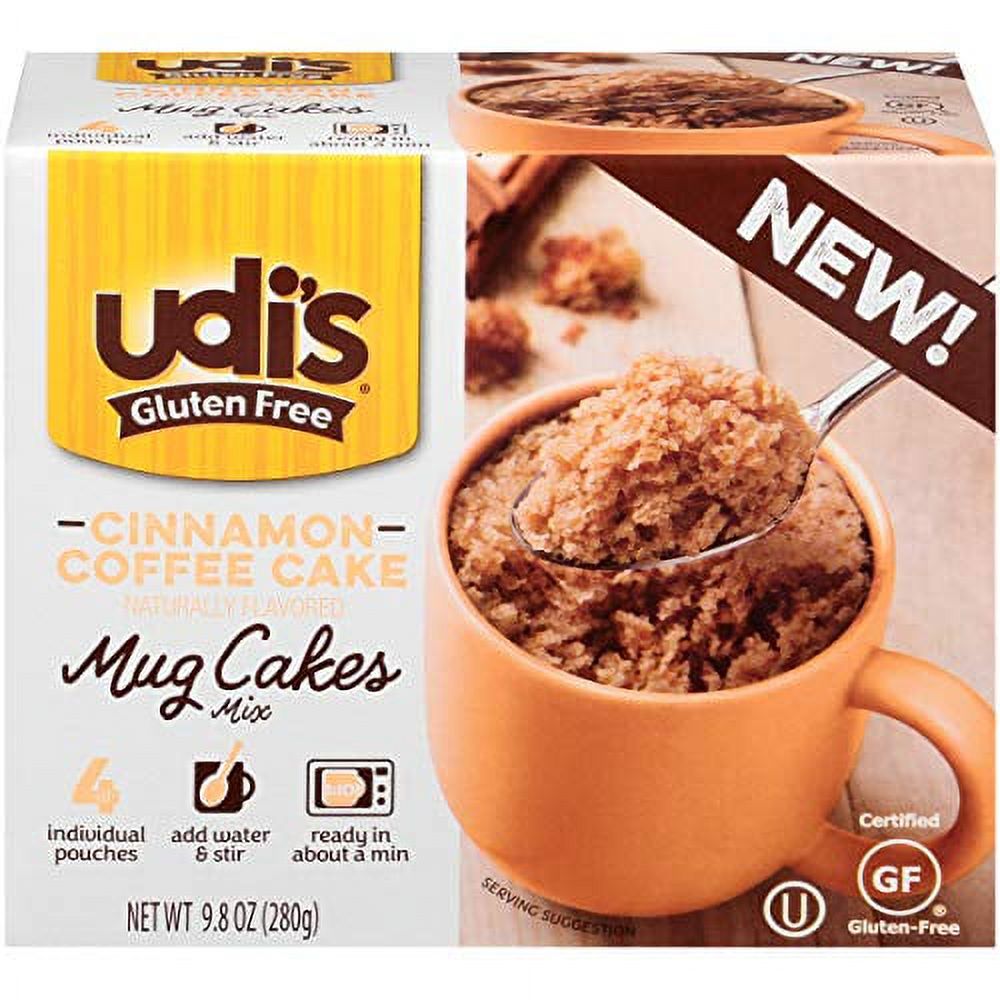 Udi's Gluten Free Cinnamon Coffee Cake Mug Cake Mix, 9.8 oz. 4Count