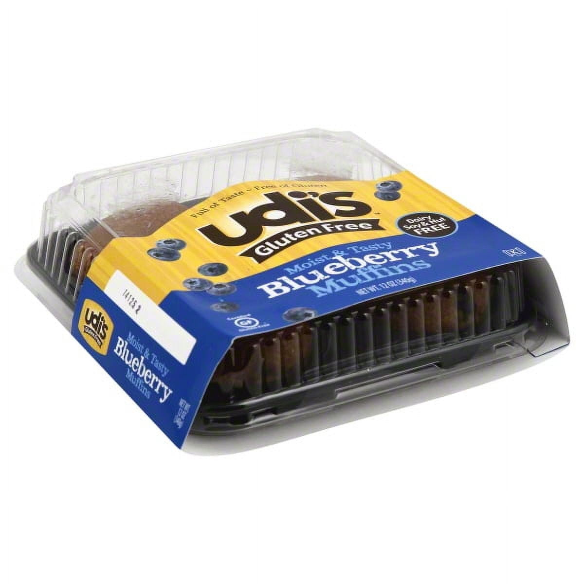 Udi's Gluten Free Moist & Tasty Blueberry Muffins, 4 count, 12 oz