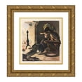 thumbnail image 1 of Udo Keppler 15x16 Gold Ornate Wood Frame and Double Matted Museum Art Print Titled - The Old Story (1900), 1 of 4