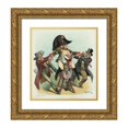 thumbnail image 1 of Udo Keppler 15x16 Gold Ornate Wood Frame and Double Matted Museum Art Print Titled - They Both Claim Him (1896), 1 of 4