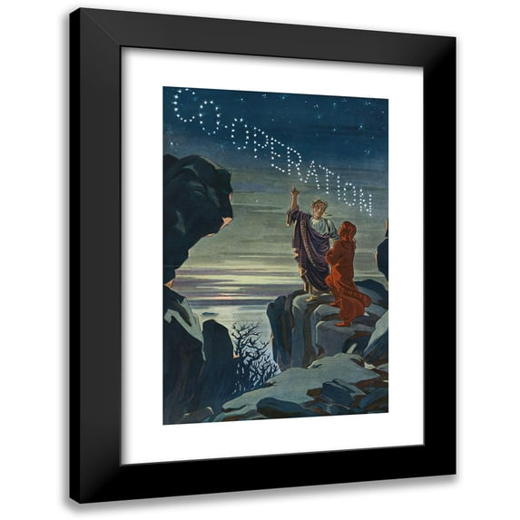 Udo Keppler 17x24 Black Modern Framed Museum Art Print Titled - Government and Business Enter Upon a New Era of Good Feeling (1914)