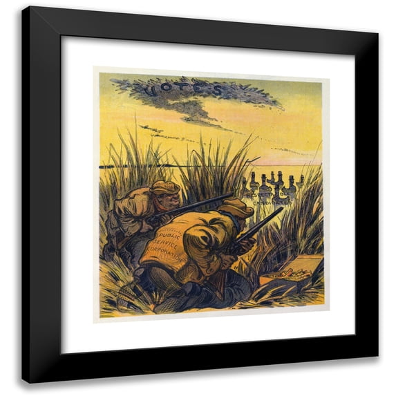 Udo Keppler 20x22 Black Modern Framed Museum Art Print Titled - They Know the Kind of Decoys to Use (1909)