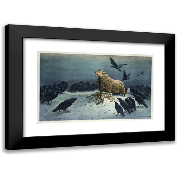 Udo Keppler 24x17 Black Modern Framed Museum Art Print Titled - Anguish (1910)