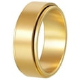thumbnail image 1 of Udolfly Mens Fidget Rings Anxiety Rings for Men Womens Chain Spinner Rings for Adults Titanium Steel Ring Solid Gold Size 13, 1 of 7