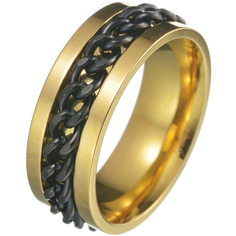 Udolfly Mens Fidget Rings Anxiety Spinner Rings for Men Classic