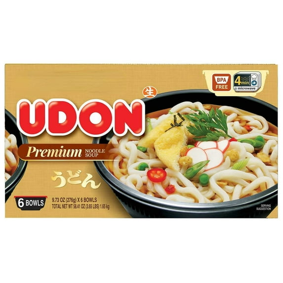 Udon Noodle Soup Bowl, 9.73 Ounce (6 Count) (2 Pack)