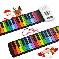 Udreamer Digital Piano Keyboard Roll up Portable Electric Foldable 49 Key Number Notes Rainbow