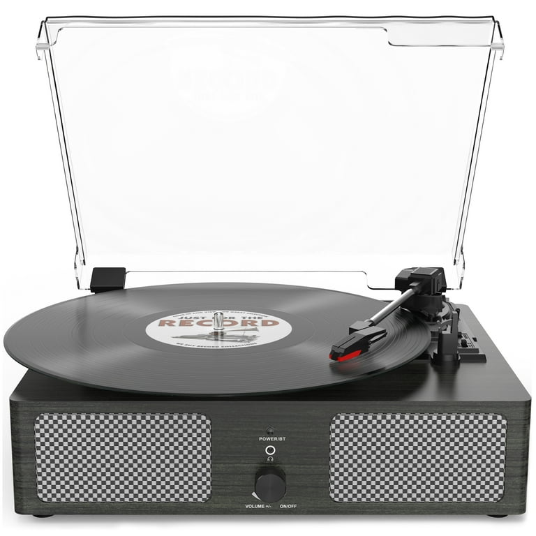 Udreamer Black Vinyl Record Player Stereo Turntable Vinyl Player
