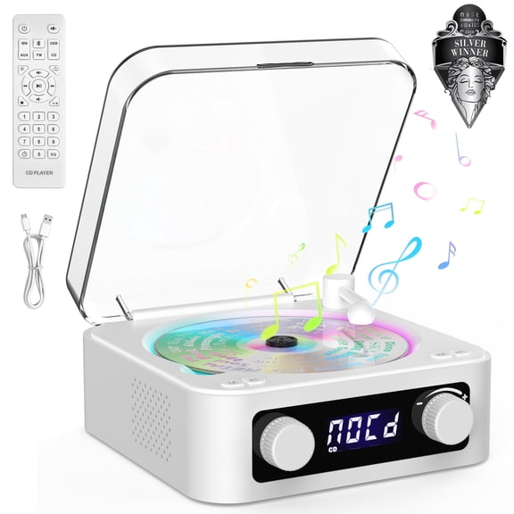 Udreamer Portable CD Players for Home Stereos, Home CD player Portable,CD player with Bluetooth,FM,Stereo Speakers | Lighting