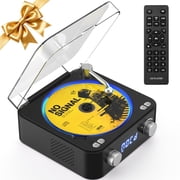 Udreamer Portable CD Players for Home Stereos, Home CD player Portable,CD player with Bluetooth,FM,Stereo Speakers | Black