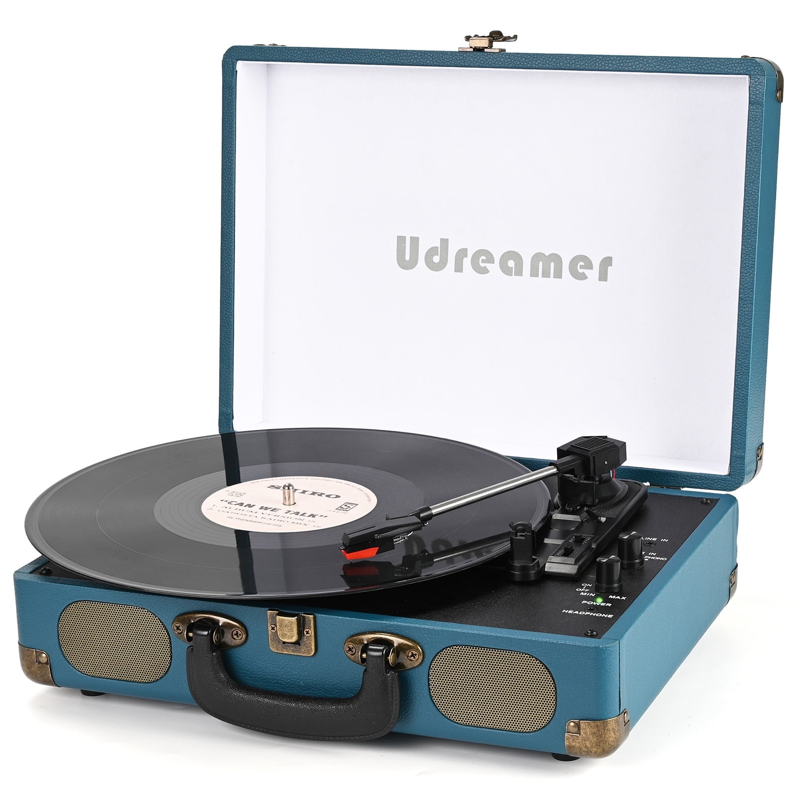 Udreamer Record Player Turntable Vinyl Record Player Suitcase Bluetooth
