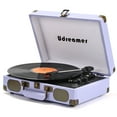 thumbnail image 1 of Udreamer Vinyl Record Player 3-Speed Turntable with Bluetooth,Suitcase Portable Vintage Audio Turntables,Purple, 1 of 13