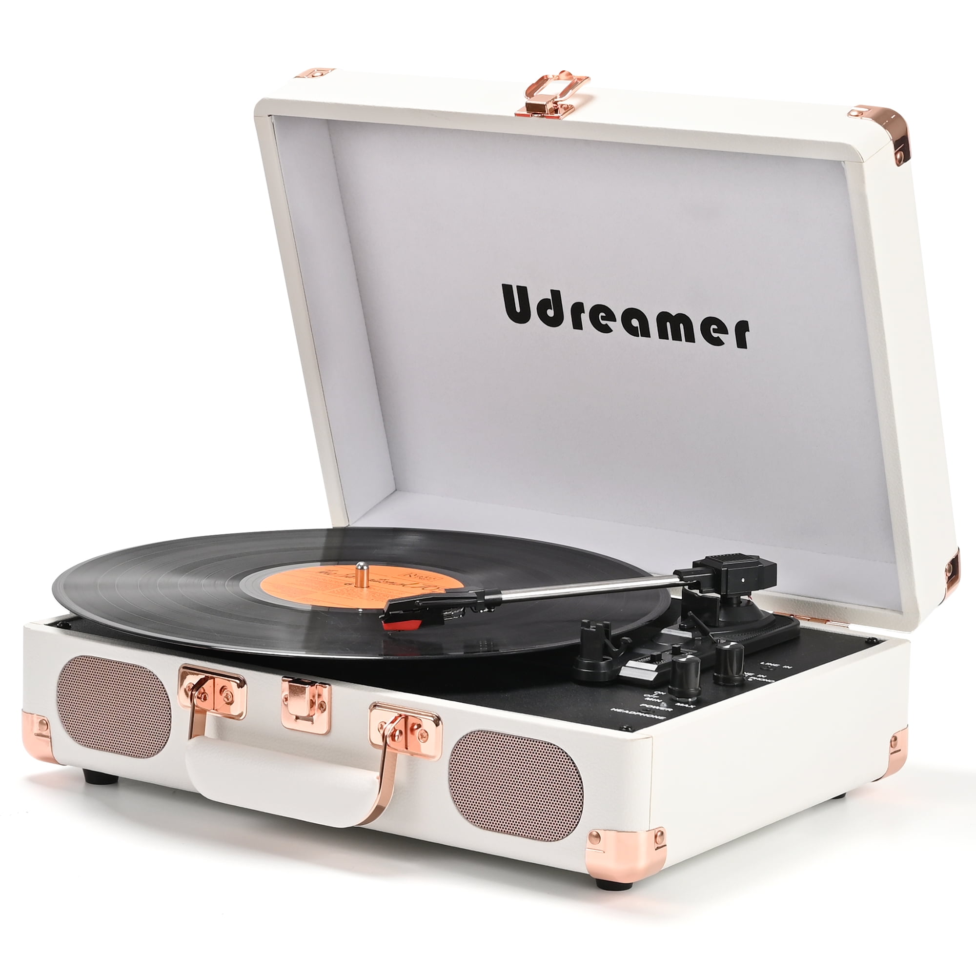 Record Player Bluetooth Turntable for Vinyl with Speakers & USB  Player,Vinyl to USB,3 Speed Belt Driven LP Vintage Phonograph for Home  Decoration