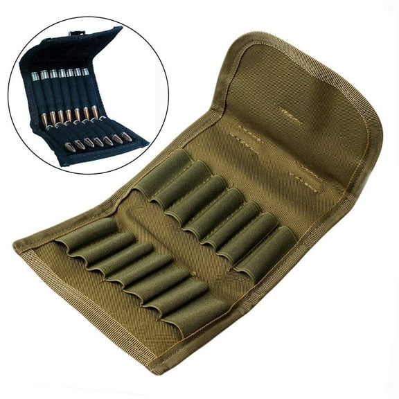 Ueasy14-Round Waterproof Rifle Pouch: Durable Nylon, Snug Bullet Fit, Easy Velcro Access, Fit .30-.416, .30-30 Win