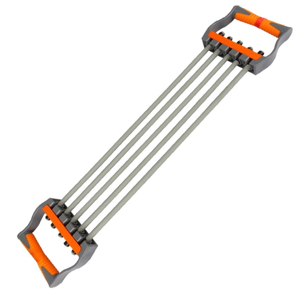 Ueasy Chest Expander Puller Fitness Resistance Bands Adjustable Pull Strength Muscle Exerciser with 5 Tubes for Home Fitness Muscle Training