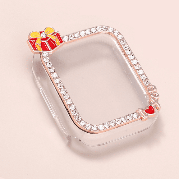 Ueasy Christmas & Thanksgiving Gift - Diamond-Encrusted Christmas Pattern Hard Case for Apple Watch