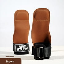 Ueasy Double Layer Leather Weight Lifting Wrist Straps - Adjustable, Non-Slip for Deadlift/Powerlifting/Gym Workouts (1 Pair)​