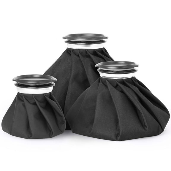 Ueasy Face Elbow Knee Ice Pack for Injuries, Refillable Ice Bag for Pain Relief Cold Compress Therapy for Swelling Bruises Surgery Wisdom Teeth Breastfeeding Headaches 3-Pack 6" 9" 11"