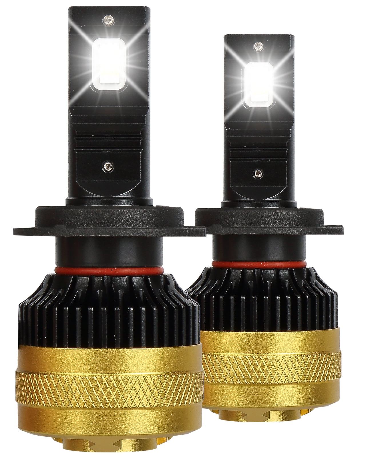 Ueasy H7 Headlight Bulbs Combo, 55W 12000LM Super Bright 6500K White ...