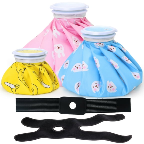 Ueasy Ice Packs for Injuries Reusable Cold Pack for Cold Compress Refillable Ice Bags with 2 Wraps for Kids Teenagers Adults Swelling Bruises Wisdom Teeth Breastfeeding Headaches