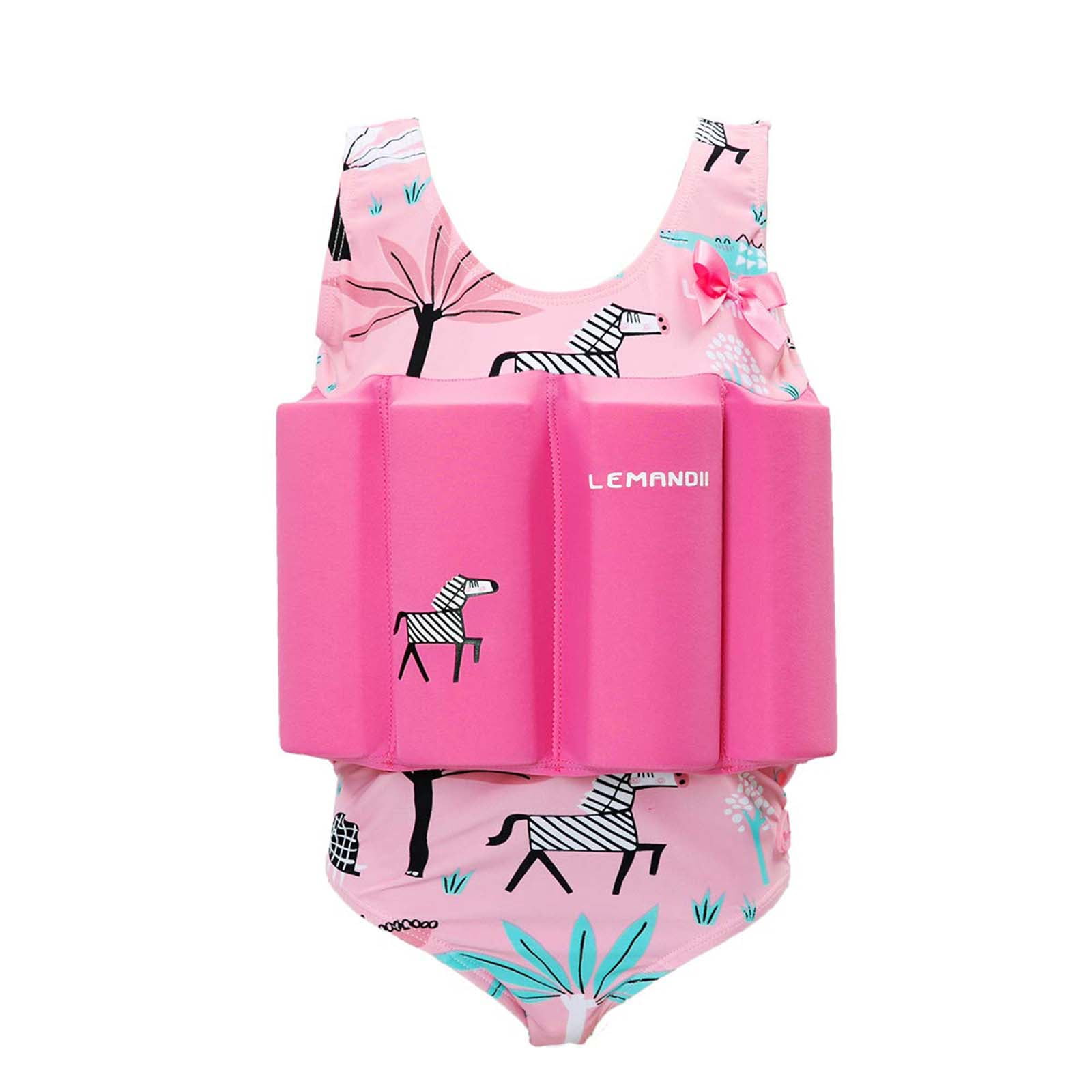 Ueasy Kids Girls Swim Vest with Adjustable Buoyancy Toddlers Swimsuits