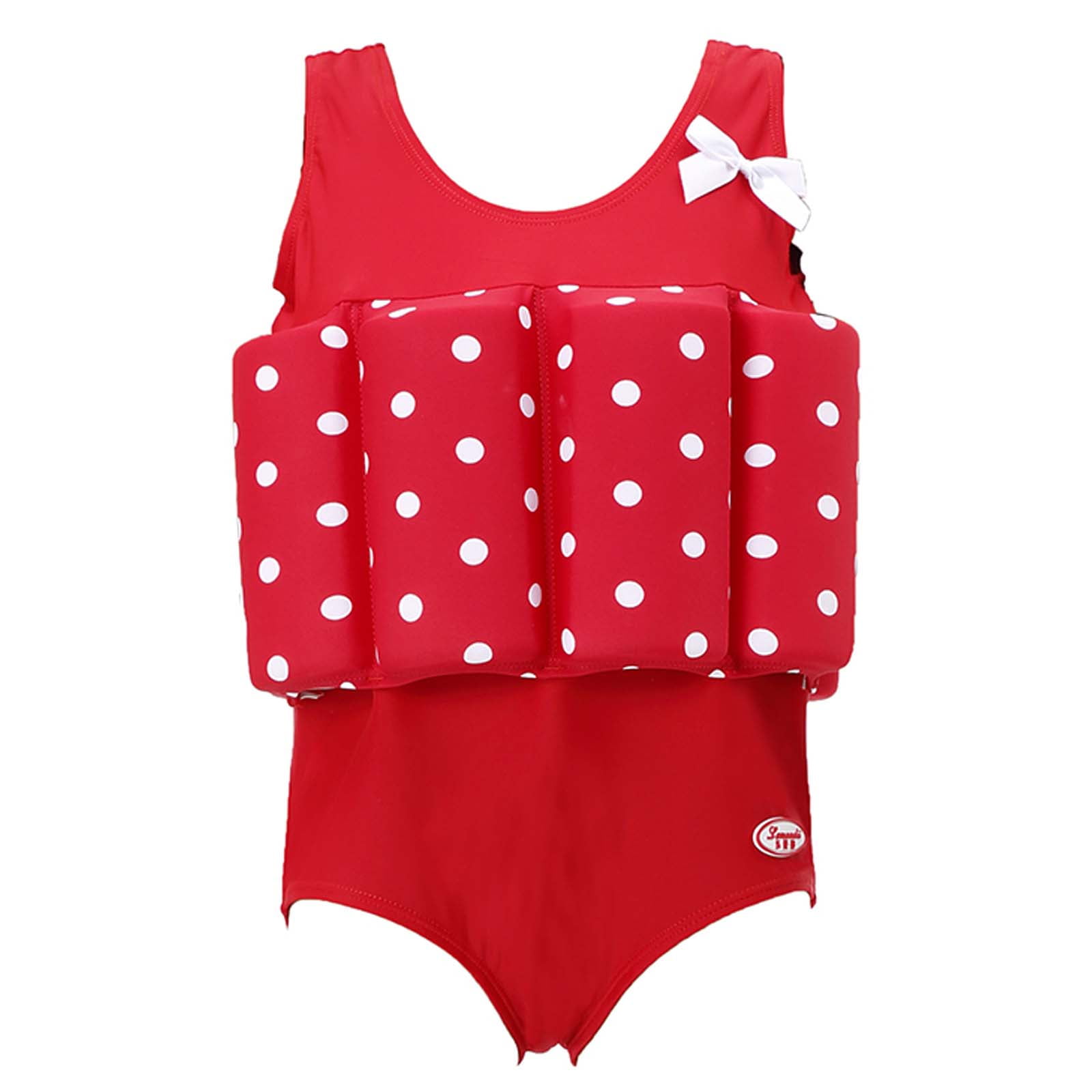 Ueasy Kids Girls Swim Vest with Adjustable Buoyancy Toddlers Swimsuits for 110 Years OnePiece