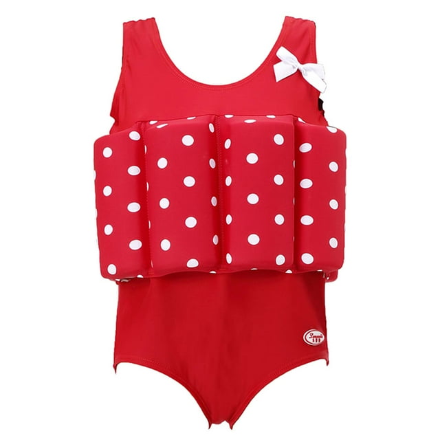 Ueasy Kids Girls Swim Vest with Adjustable Buoyancy Toddlers Swimsuits ...