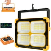 Ueasy LED Solar Work Light, 10000LM Portable Worklight with 4 Modes, 12000mAh Battary Rechargeable, IP66 Waterproof  Solar Power Outdoor Working Light for Emergency, Repair, Camping