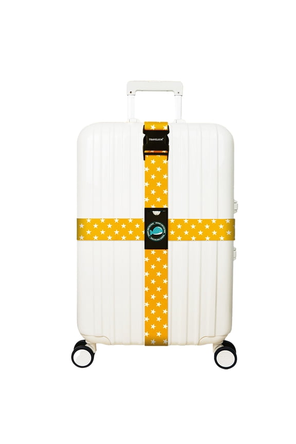 Ueasy Luggage Straps Belts TSA Approved Adjustable Luggage Straps for Suitcases Travel Belt Accessories Luggage Identifiers Keep Suitcase Secure Premium Accessory for Travel Bag Closure