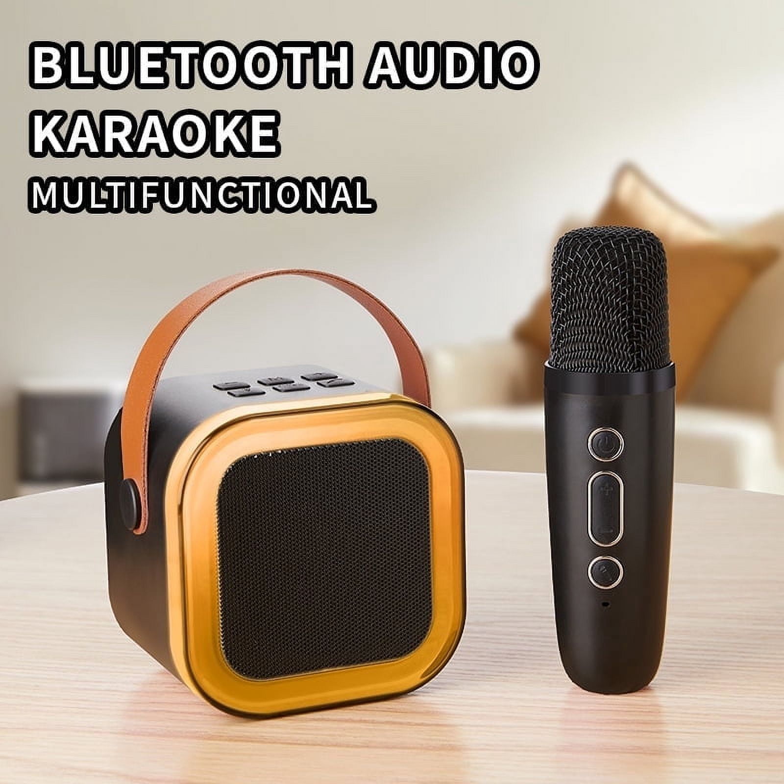 Ueasy Mini Karaoke Machine Portable Bluetooth Speaker with 2 Wireless ...