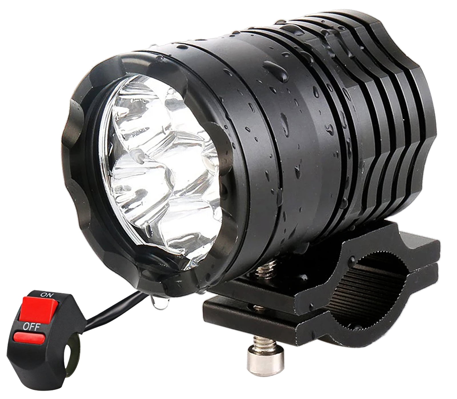 Ueasy Motorcycle Driving Light 12-80V LED Fog Light for Bike ATV UTV 40W 3600LM LED Spotlight with 6 Light Beads 3 Modes Switch Waterproof Headlight for Car Truck Boat 1 Pack Universal