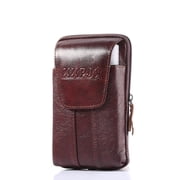 Ueasy Multi-Functional Cowhide Waist Bag - Belt-Wearable Magnetic Buckle Phone Pouch, Thanksgiving & Christmas Gift Idea for Men