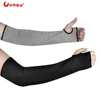 Ueasy Protective Arm Sleeve, Level 5 Protection Cut Resistant Sleeve with Thumb Hole, 1Sleeve