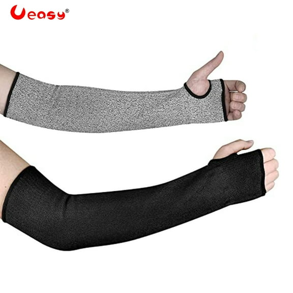 Ueasy Protective Arm Sleeve, Level 5 Protection Cut Resistant Sleeve with Thumb Hole, 1Sleeve