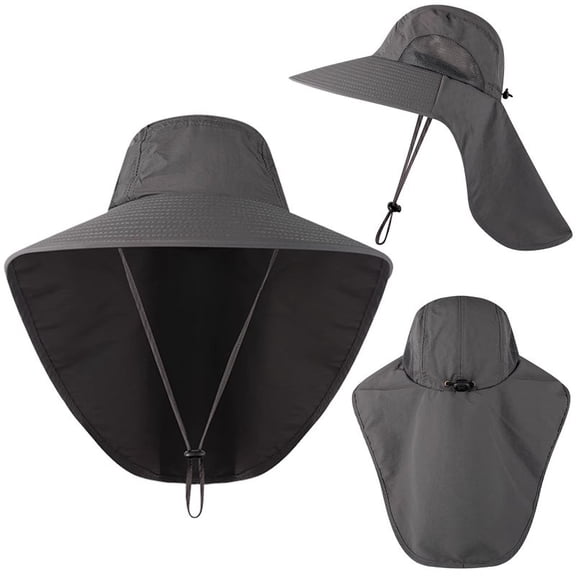 Ueasy Unisex Wide Brim Sun Hat UPF 50  - Foldable Breathable Hat for Summer Outdoor Hiking Fishing