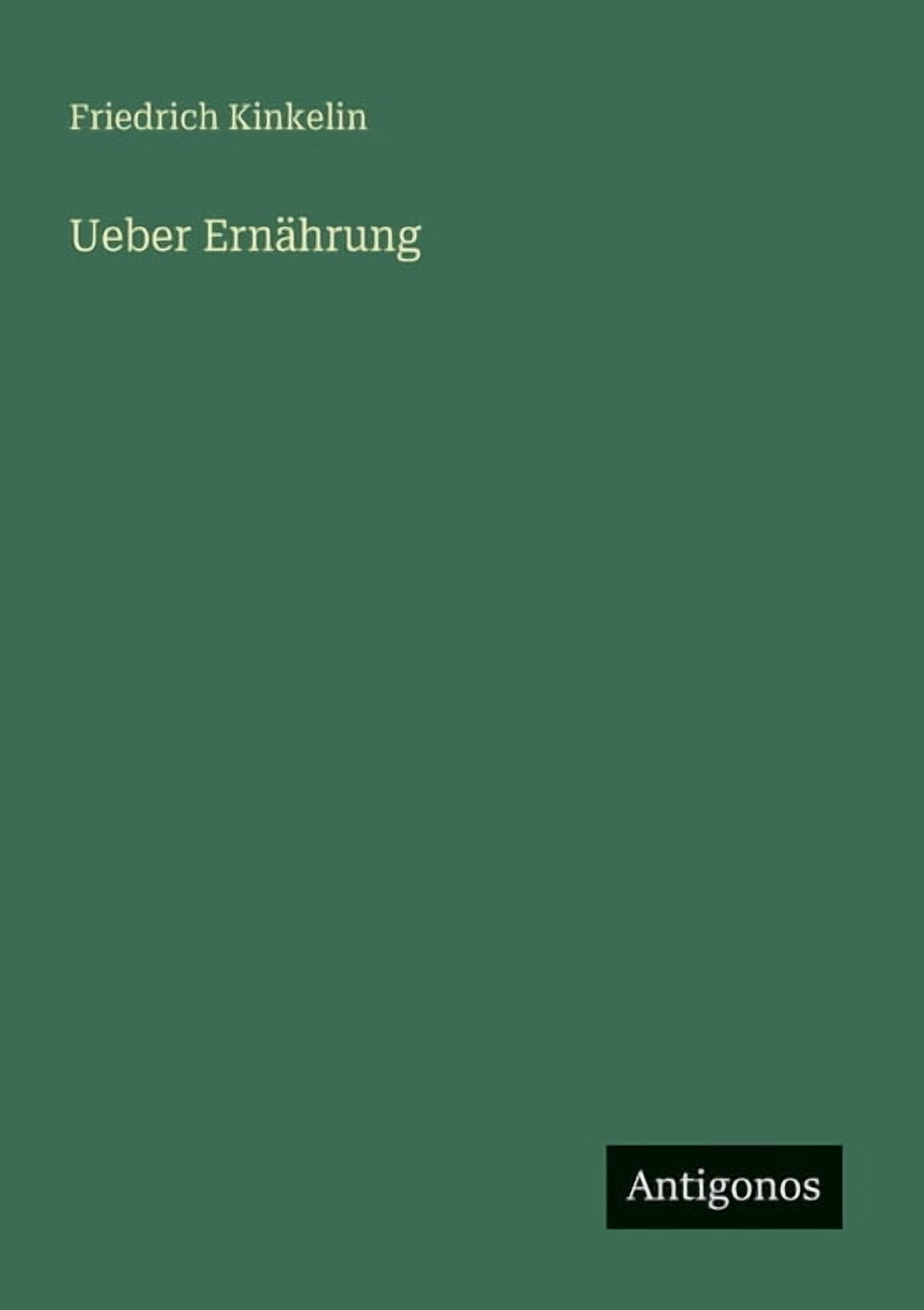 Ueber ErnÃ¤hrung, (Paperback)