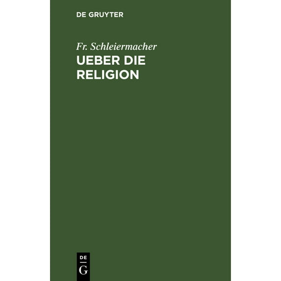 Ueber die Religion, (Hardcover)