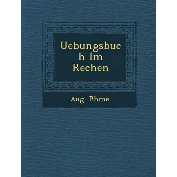 Uebungsbuch Im Rechen (Paperback)