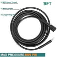 thumbnail image 1 of Ueetek-8m 160 Bar M22 High Pressure Hose for Power Washer (Black), 1 of 9