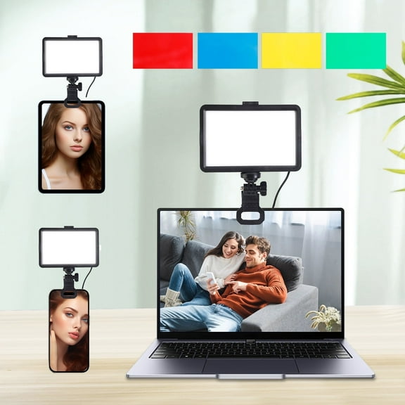 Uegogo Desktop Clip-on Fill Light 6 inch LED Square Light Fill Light Auxiliary Light